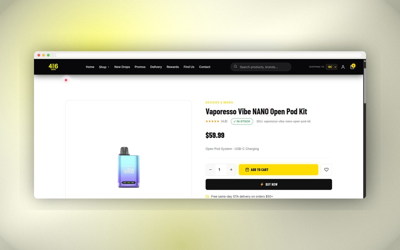 4one6 Vape screen 3